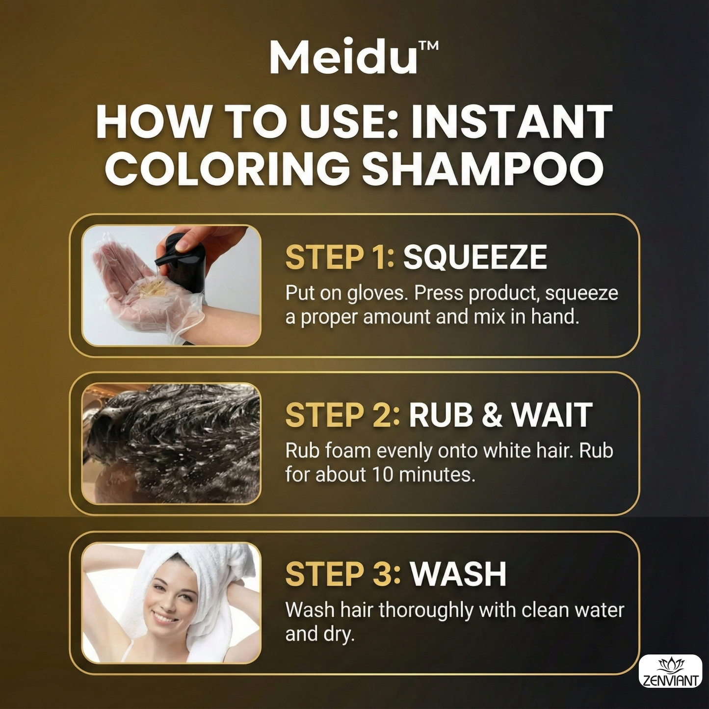 Meidu™ 3 In 1 Instant Coloring Shampoo
