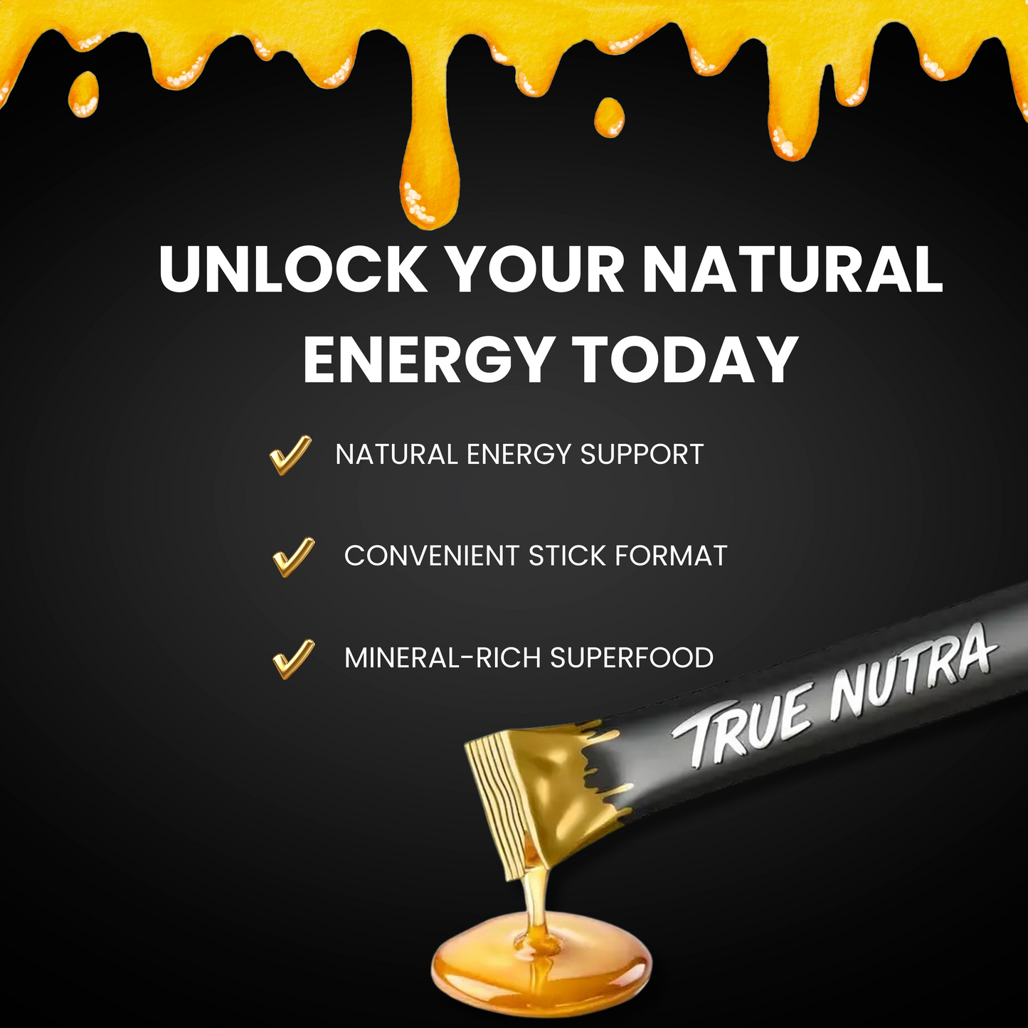 True Nutra Shilajit Honey Sticks