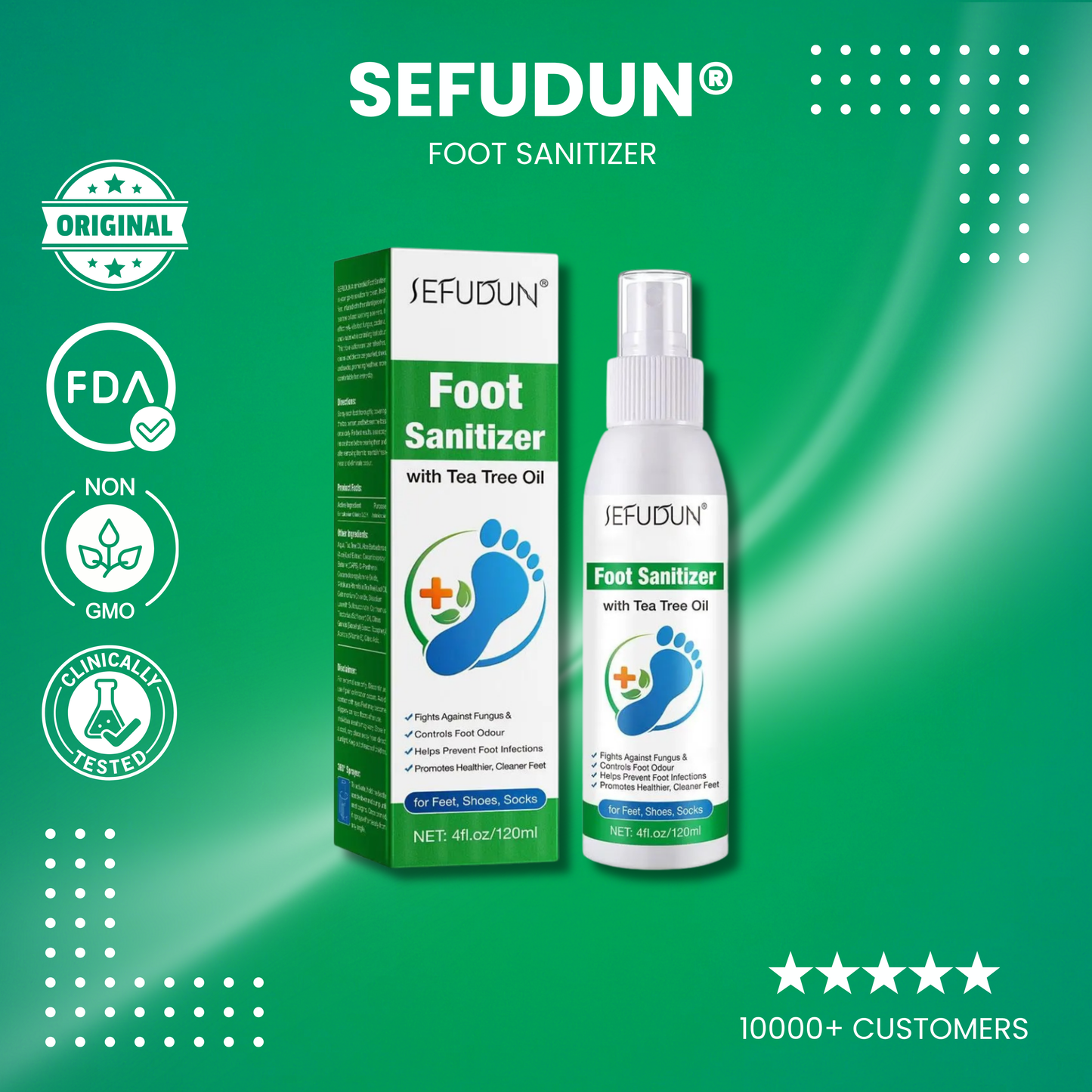 Sefudun® Tea Tree Oil Foot Disinfection Spray