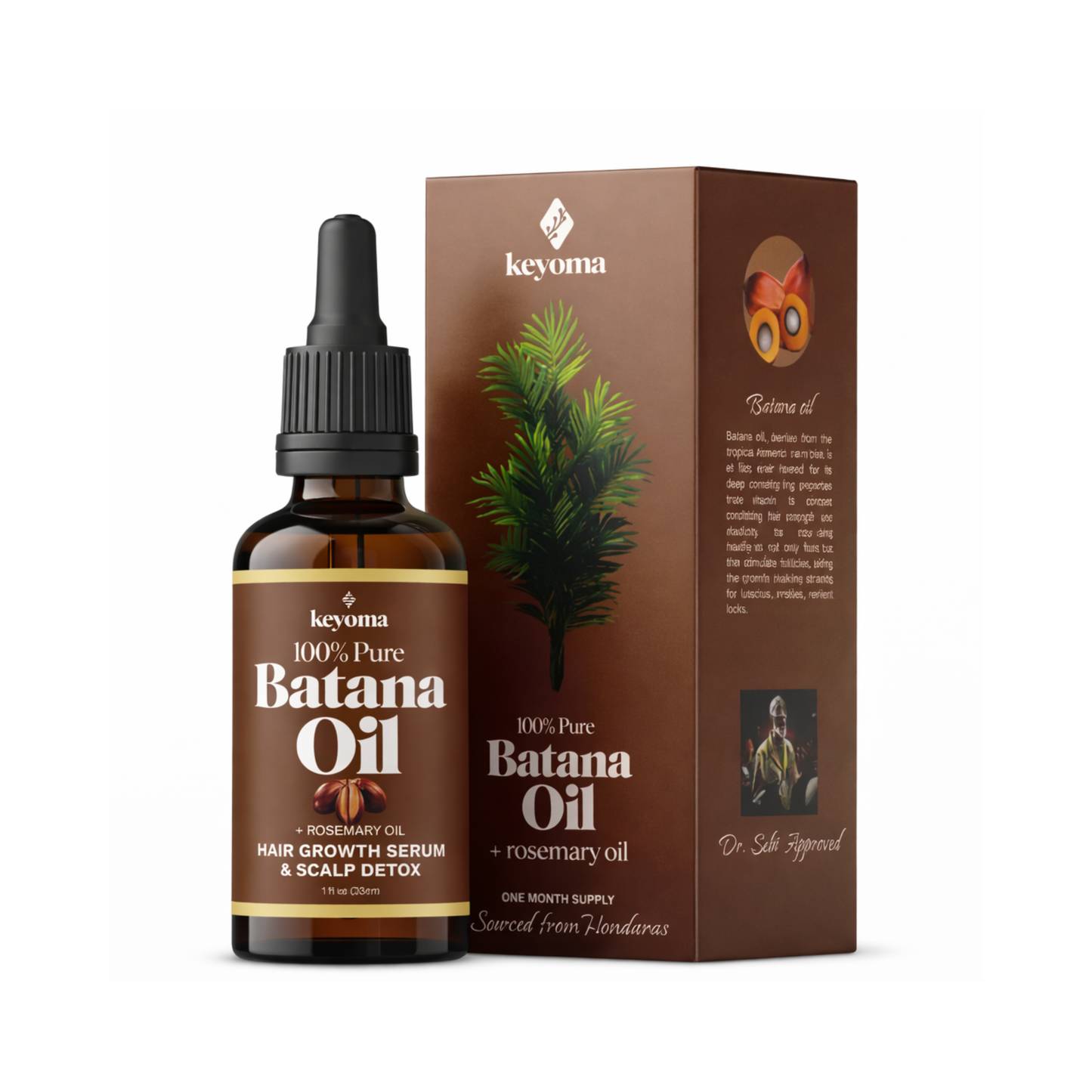 Keyoma® Batana Rosemary Mint Hair Strengthening Oil